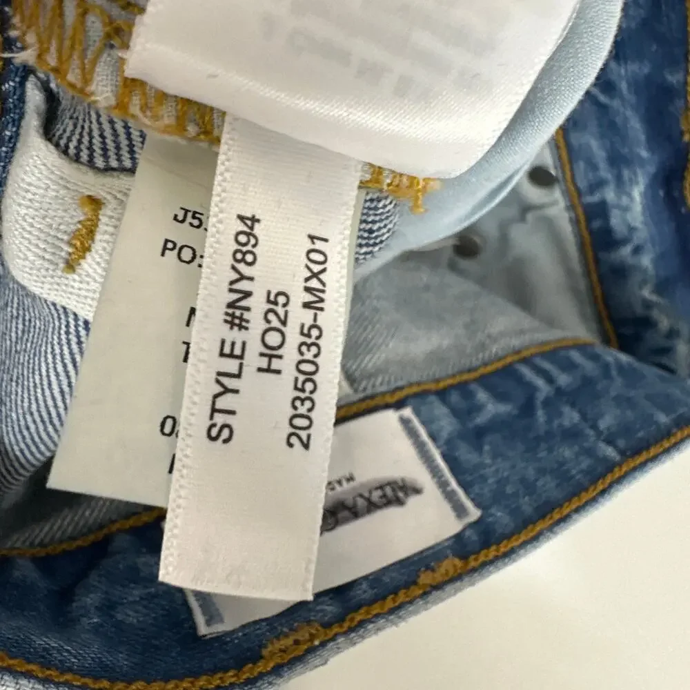Madewell Alexa Chung Franny Straight Jean Oakwick Wash Blue Rigid US 23 NWT